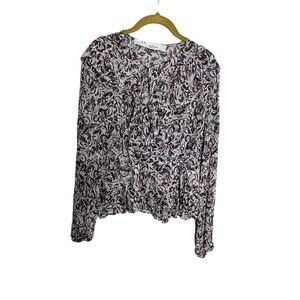 IRO Ruffle Paisley Blouse 36/Small